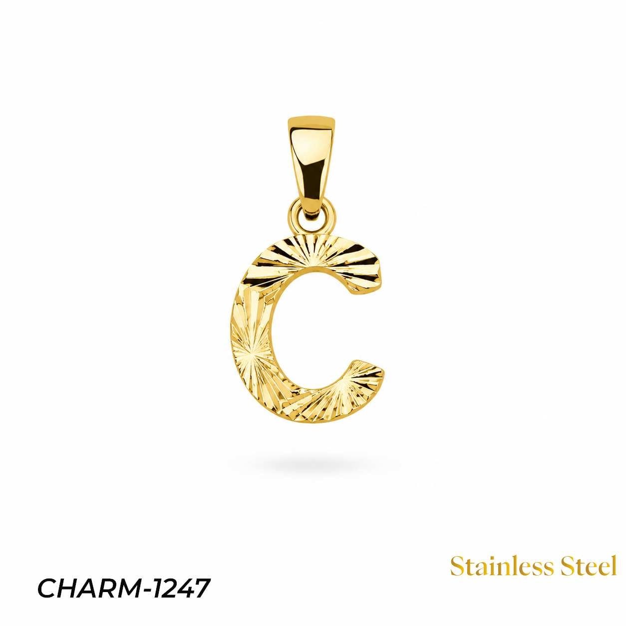 CHARM-1247_1785582486.jpg 14K Jeweler Model Letter Necklace (C) // CHARM-1247