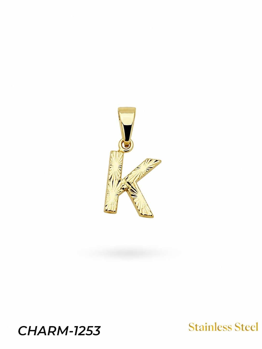 CHARM-1253_1785582584.jpg 14K Jeweler Model Letter Necklace (K) // CHARM-1253