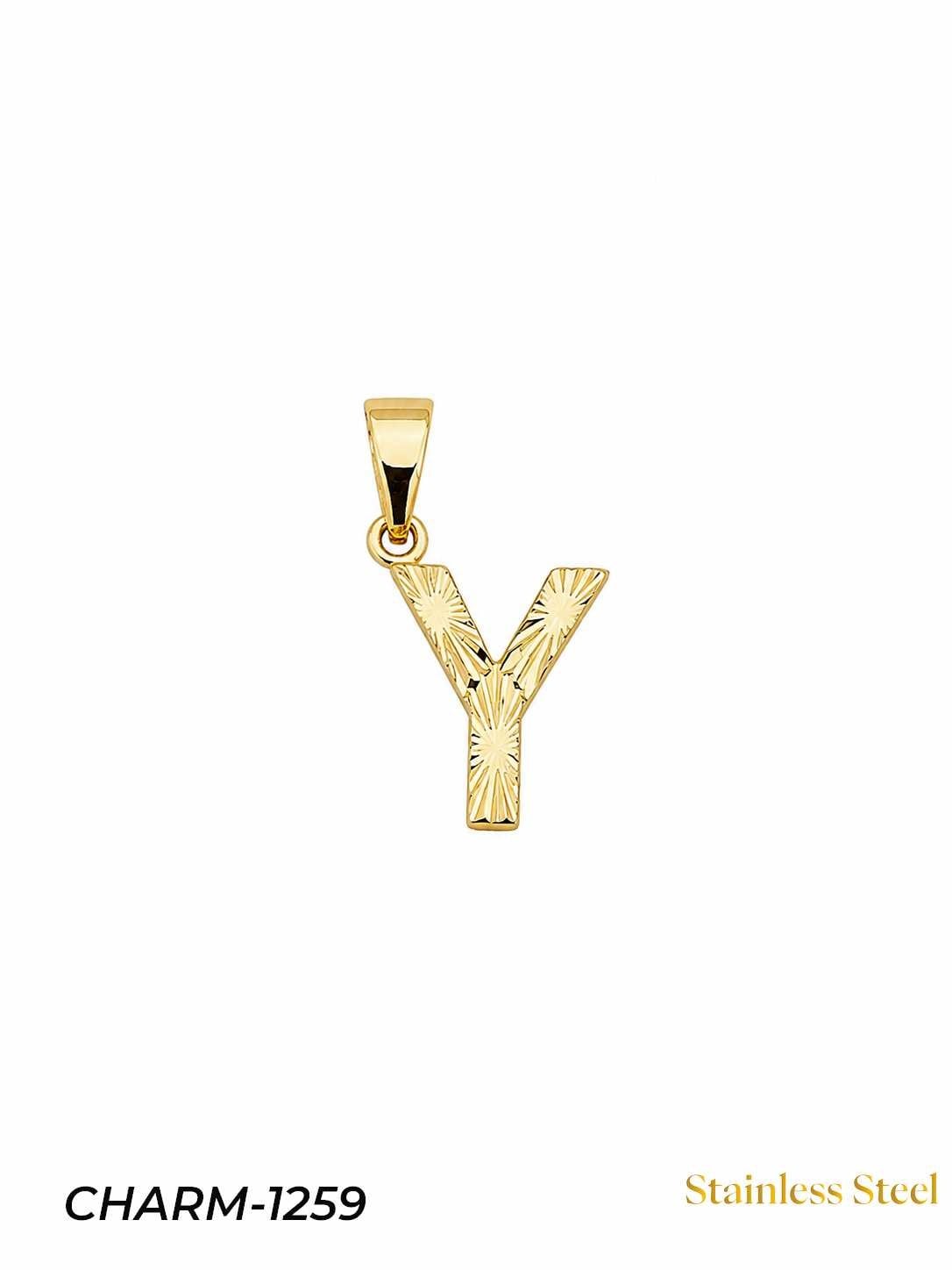 CHARM-1259_1785582683.jpg 14K Jeweler Model Letter Necklace (Y) // CHARM-1259