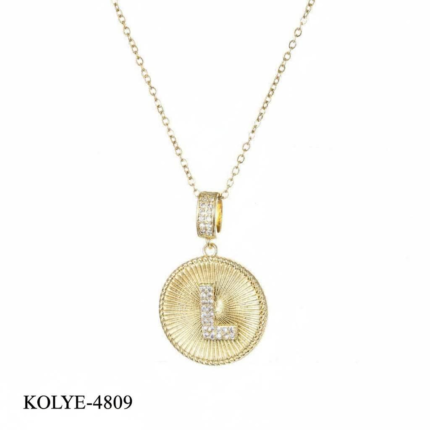 Steel Letter Necklace 45 cm (L) // KOLYE-4809