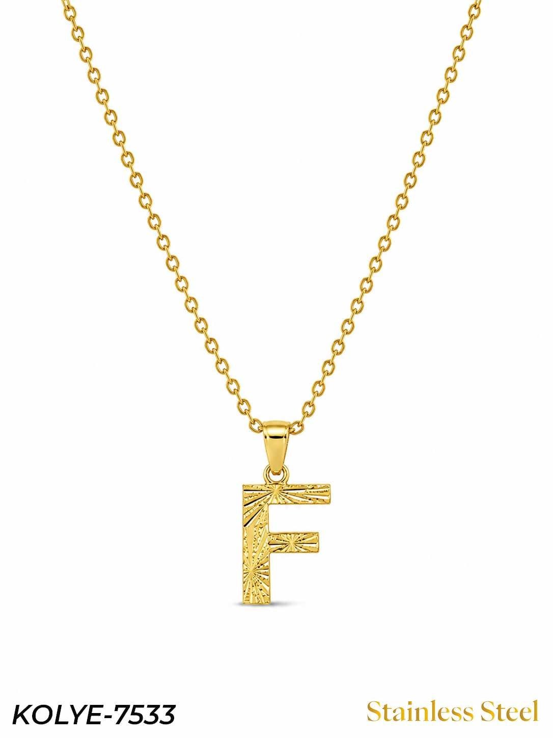 KOLYE-7533_1785583295.jpg Steel Letter Necklace 45cm // KOLYE-7533