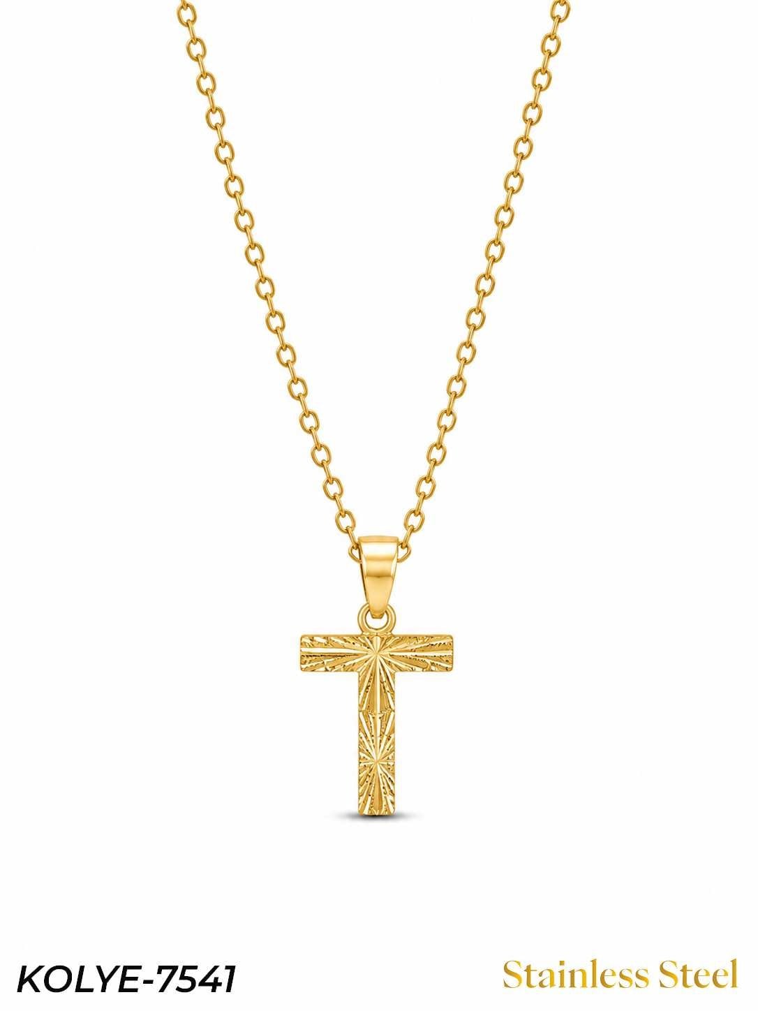 KOLYE-7541_1785583422.jpg Steel Letter Necklace 45cm // KOLYE-7541