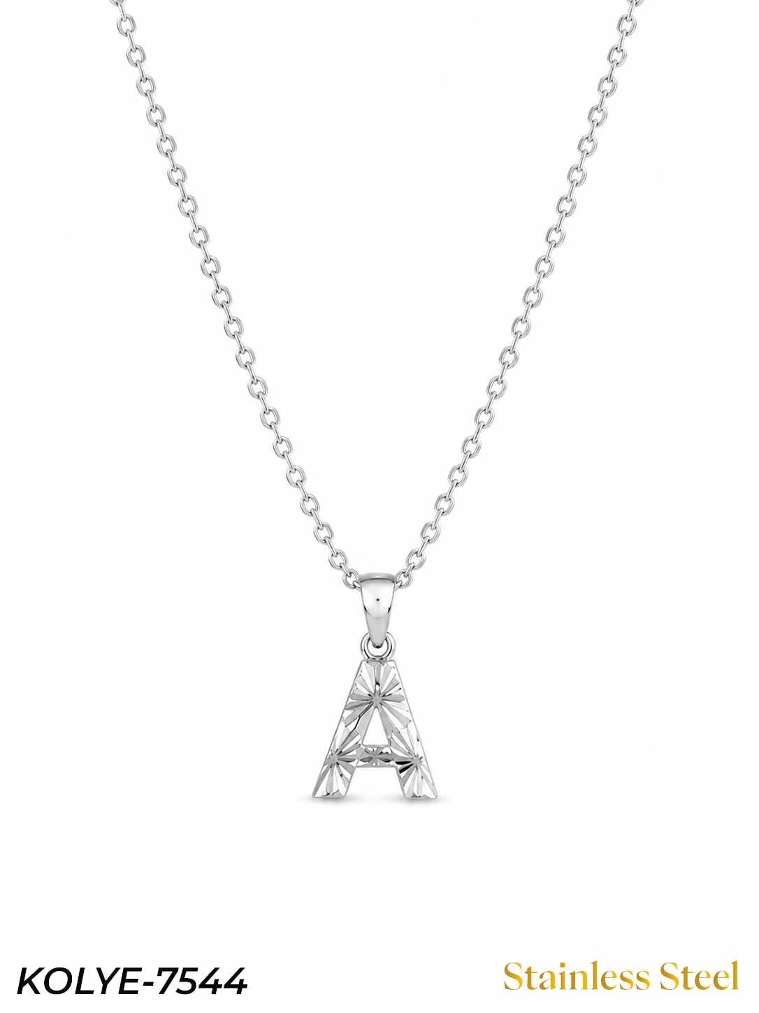 KOLYE-7544_1785583470.jpg Steel Letter Necklace 45cm // KOLYE-7544