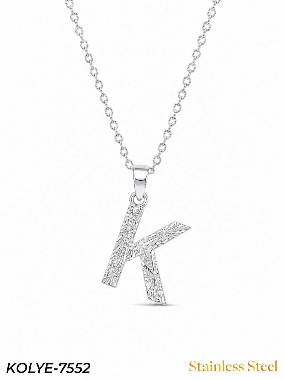 KOLYE-7552_1785583596.jpg Steel Letter Necklace 45cm // KOLYE-7552