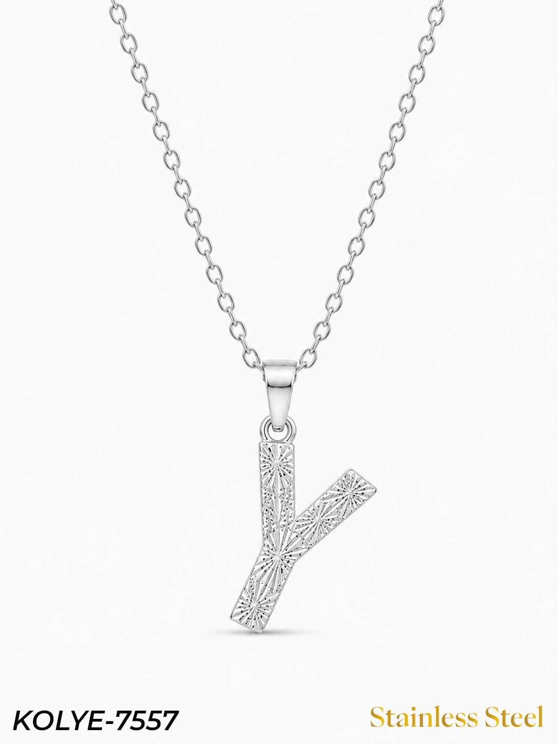 KOLYE-7557_1785583674.jpg Steel Letter Necklace 45cm // KOLYE-7557