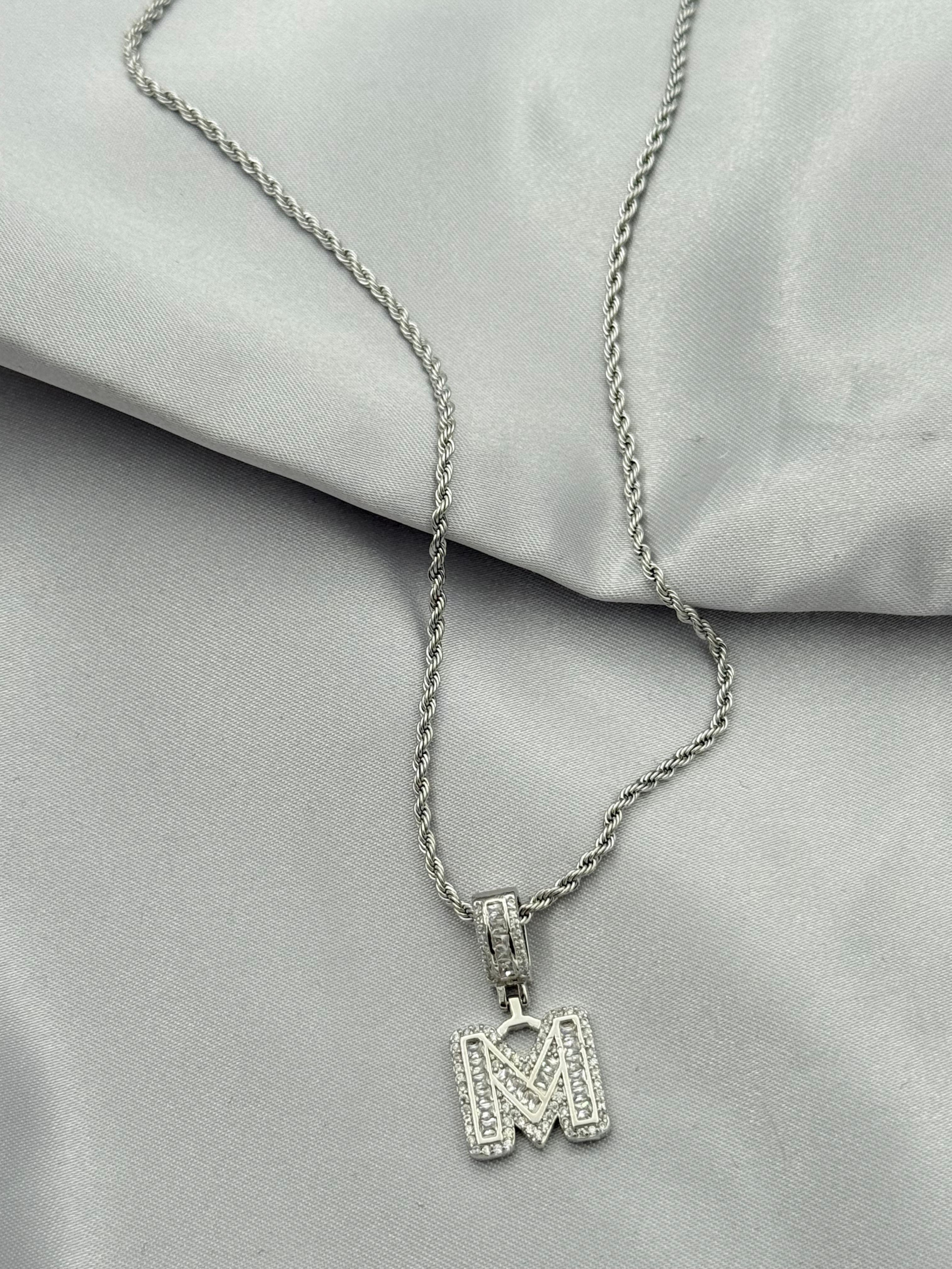 KOLYE-5442_1785583781.jpg Steel Letter Necklace 60cm // KOLYE-5442