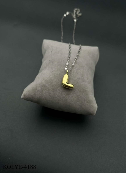 Steel Letter Necklace (L) // KOLYE-4188