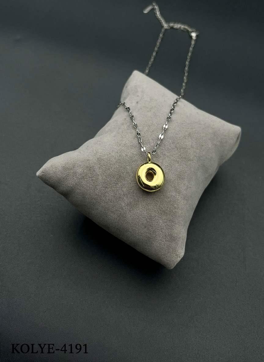 KOLYE-4191_1785583893.jpg Steel Letter Necklace (O) // KOLYE-4191