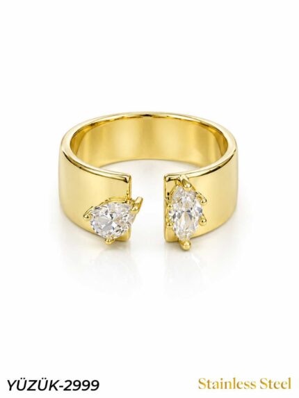 Steel Marquise Ring (Adjustable) // YUZUK-2999