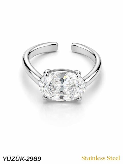 Steel Marquise Ring (Adjustable) // YUZUK-2989