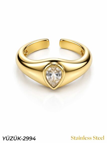 Steel Marquise Ring (Adjustable) // YUZUK-2994