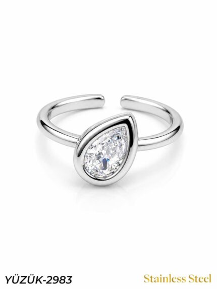 Steel Marquise Ring (Adjustable) // YUZUK-2983