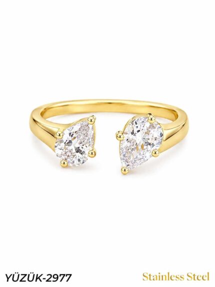 Steel Marquise Ring (Adjustable) // YUZUK-2977