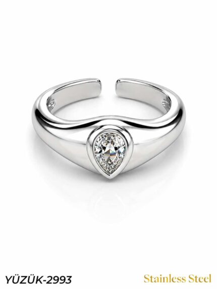 Steel Marquise Ring (Adjustable) // YUZUK-2993