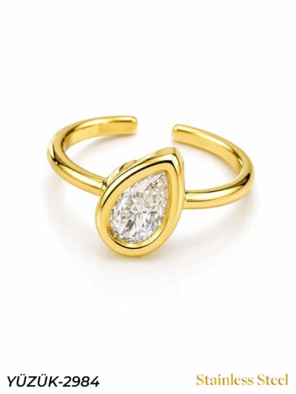 Steel Marquise Ring (Adjustable) // YUZUK-2984