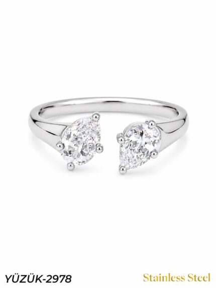 Steel Marquise Ring (Adjustable) // YUZUK-2978