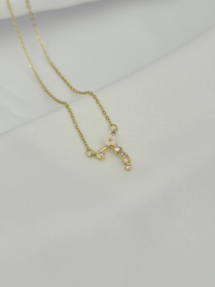Steel Princess Letter Necklace // KOLYE-5747