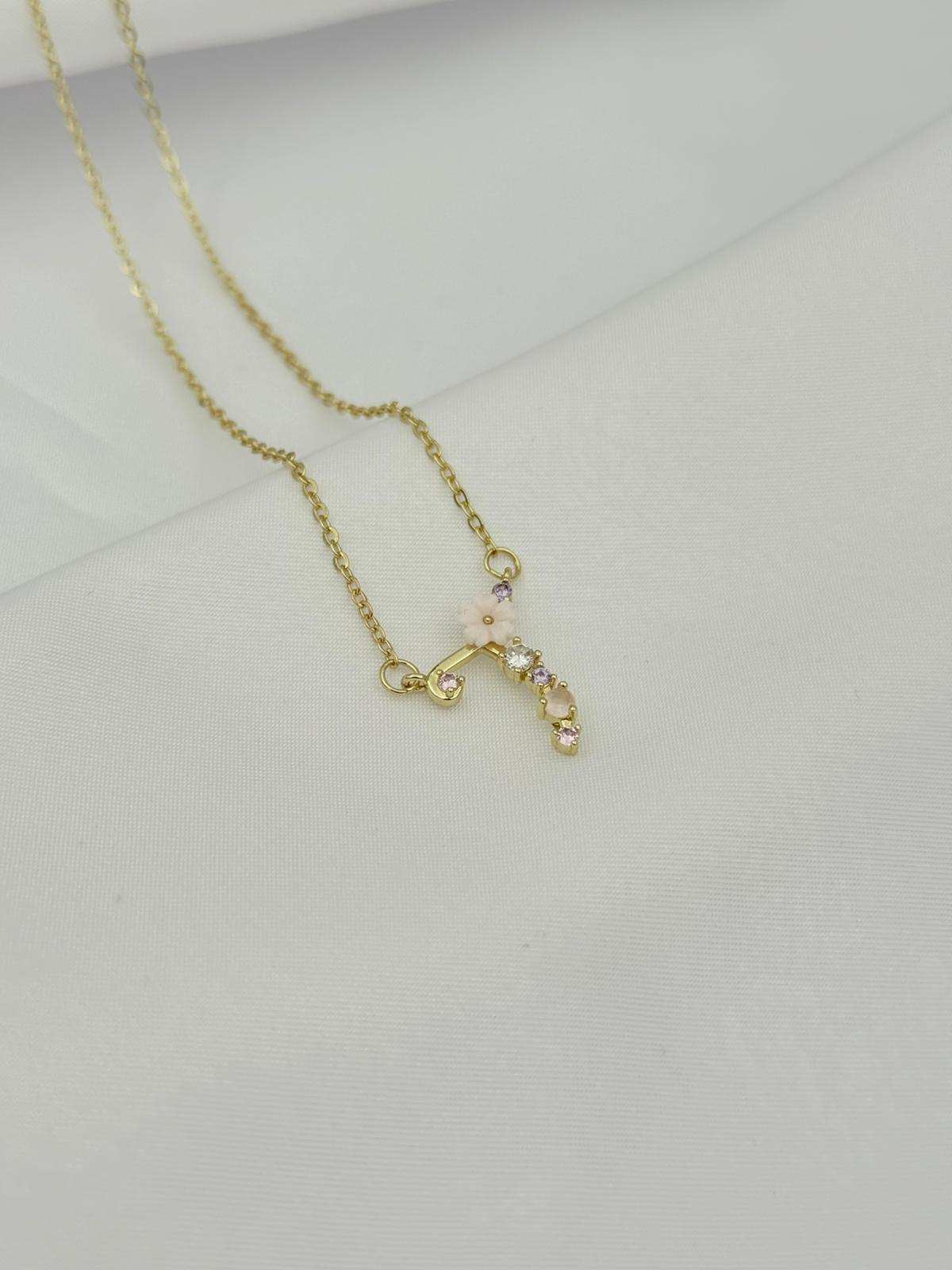 KOLYE-5747_1785583975.jpg Steel Princess Letter Necklace // KOLYE-5747