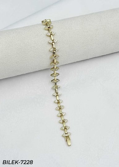 14K ID Tag Bracelet // BILEK-7228