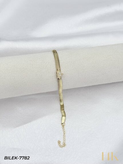 14K Patterned Herringbone ID Tag // BILEK-7782