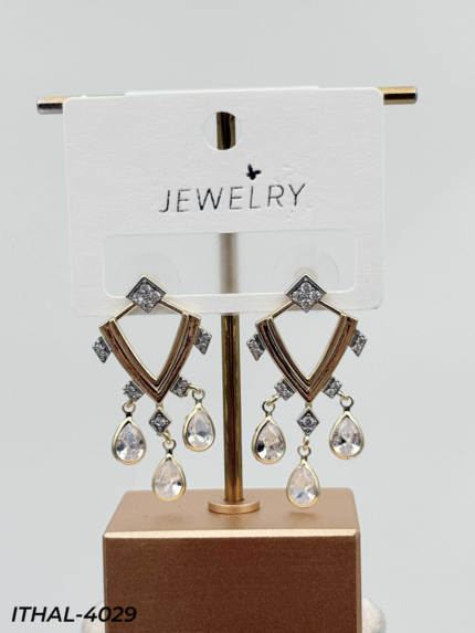 14K Zircon Earrings // ITHAL-4029