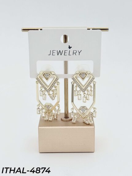 14K Zircon Earrings // ITHAL-4874