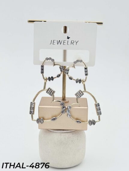 14K Zircon Earrings // ITHAL-4876