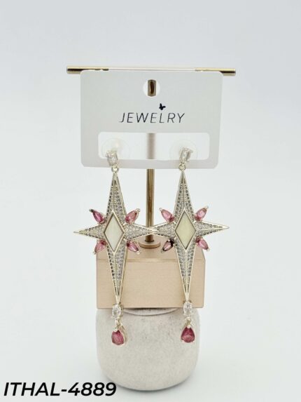 14K Zircon Earrings // ITHAL-4889
