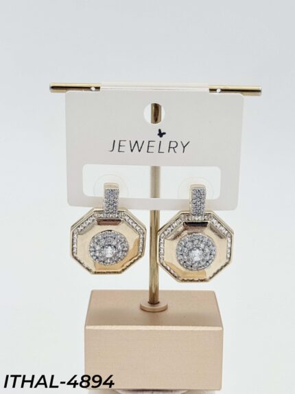 14K Zircon Earrings // ITHAL-4894