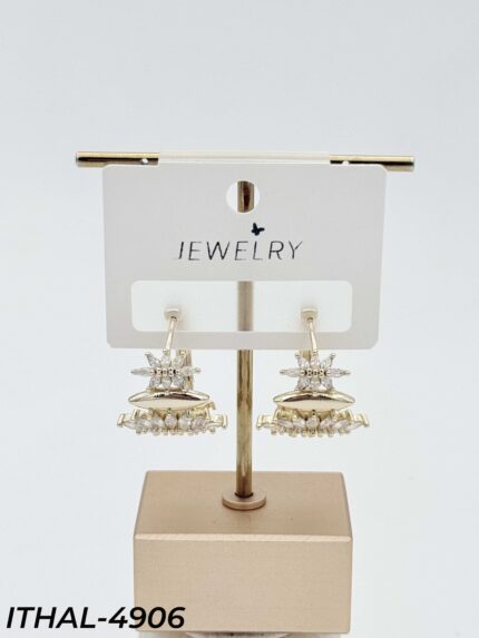 14K Zircon Earrings // ITHAL-4906