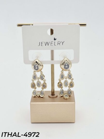 14K Zircon Earrings // ITHAL-4972