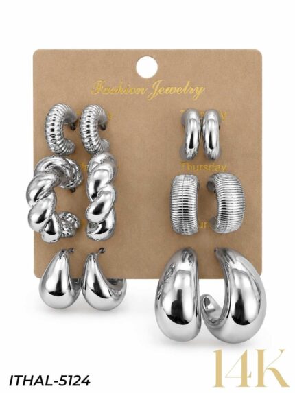 Set of 6 Earrings // ITHAL-5124