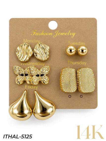 Set of 6 Earrings // ITHAL-5125