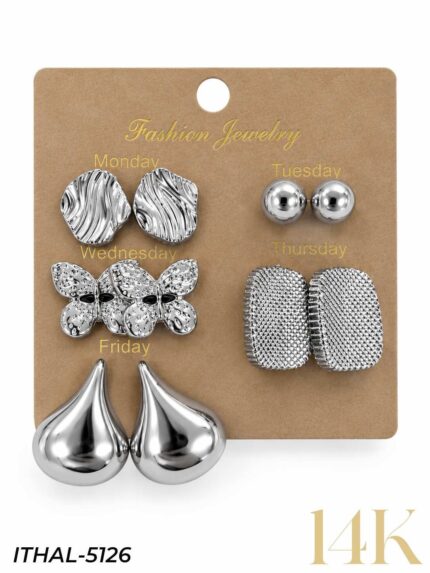 Set of 6 Earrings // ITHAL-5126