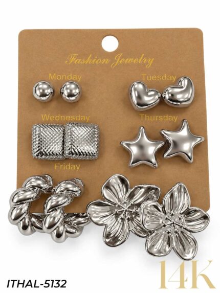 Set of 6 Earrings // ITHAL-5132