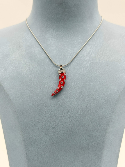 Steel Pepper Necklace 45 cm // Necklace-6539