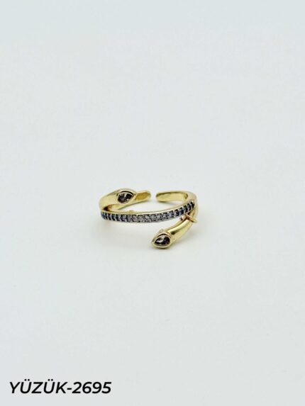 Steel Two-Tone Ring (Adjustable) // Ring-2695