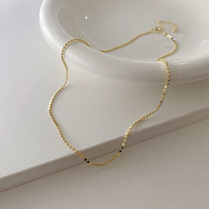 Steel Link Chain Gold 55 cm // Necklace-4064