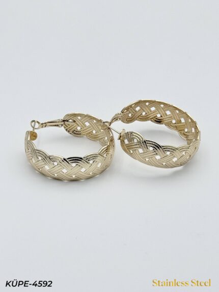Steel Hoop Earrings // Earrings-4592