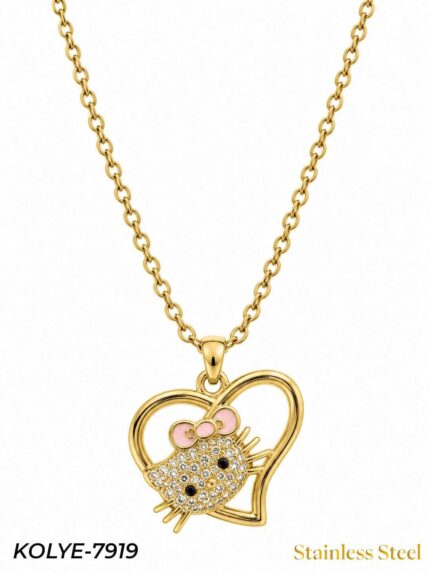 Steel Hello Necklace 45 cm // Necklace-7919