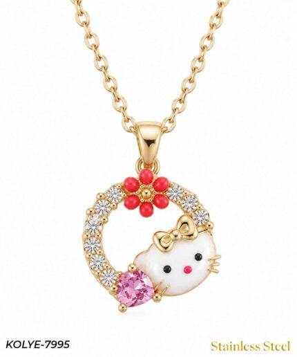 Steel Hello Necklace 45 cm // Necklace-7995