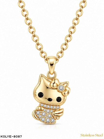 Steel Hello Necklace 45CM //Necklace-8087