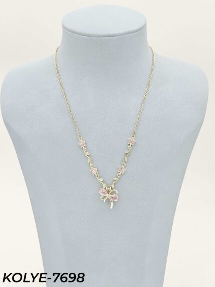 Steel Lavender Garden Necklace 45 cm // Necklace-7698