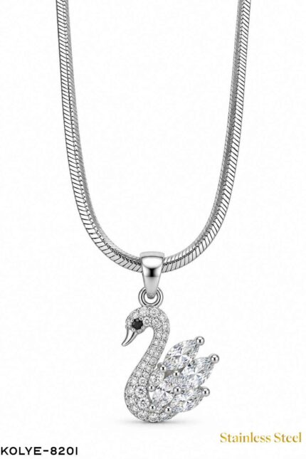 Steel Swan Necklace 45CM //Necklace-8201
