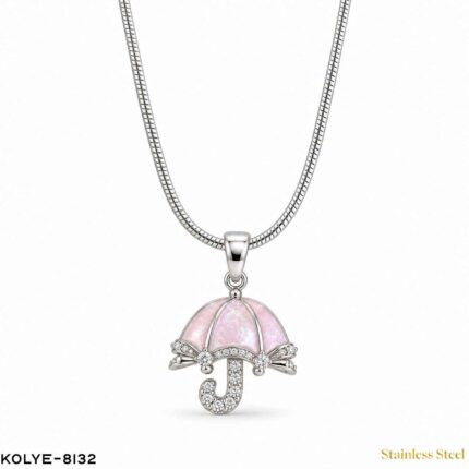 Steel Umbrella Detail Necklace 45CM //Necklace-8132