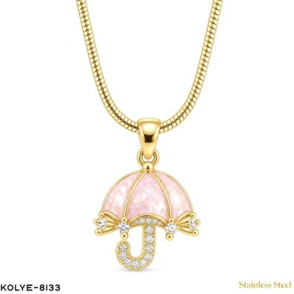 Steel Umbrella Detail Necklace 45CM //Necklace-8133