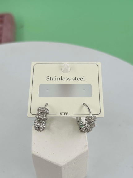 Steel Silver Earrings // Earrings-3270
