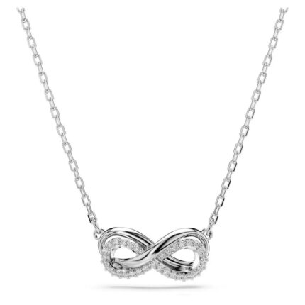 Steel Silver Stone Necklace with Infinity Motif //