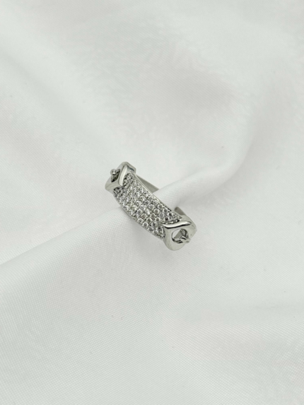 Steel Stone Ring (Adjustable) // Ring-2446
